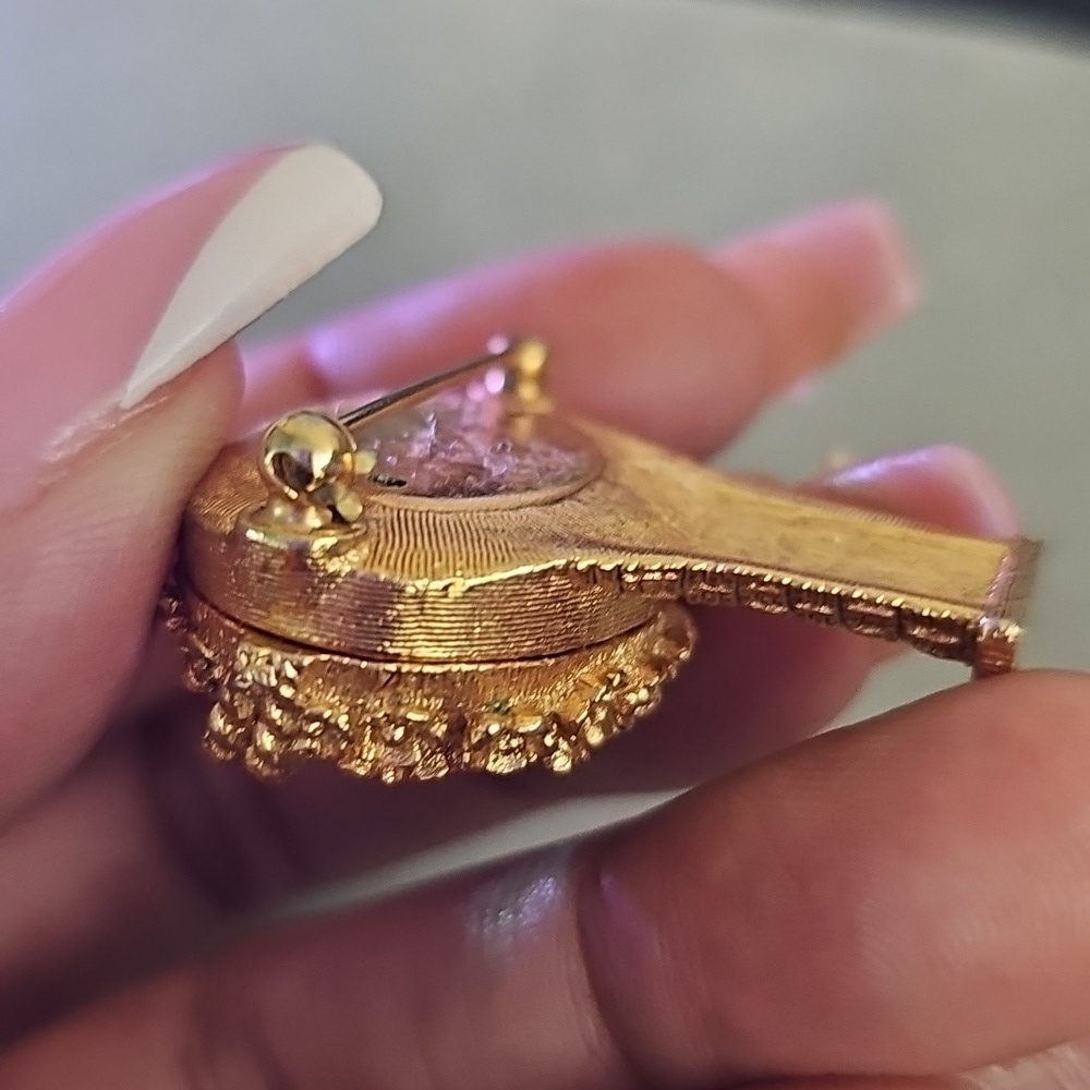 AVON Vintage Rhinestone Perfume Brooch - Picture 5 of 9